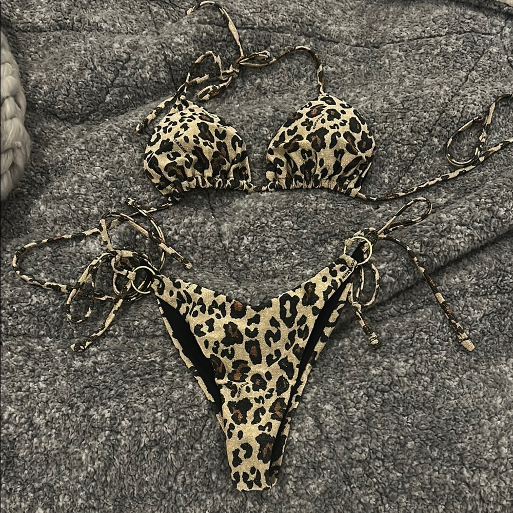 Leopard Print Bikini Set